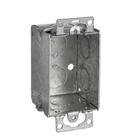 12 inch electrical box single gang|1 gang steel outlet box.